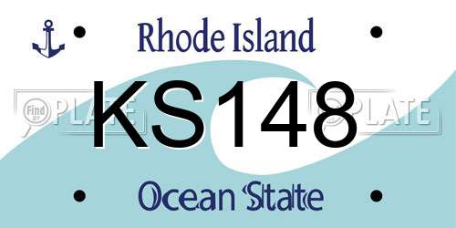KS148 Rhode Island License Plate
