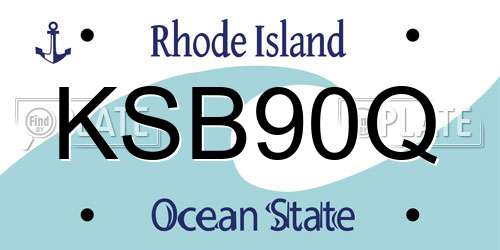 KSB90Q Rhode Island License Plate