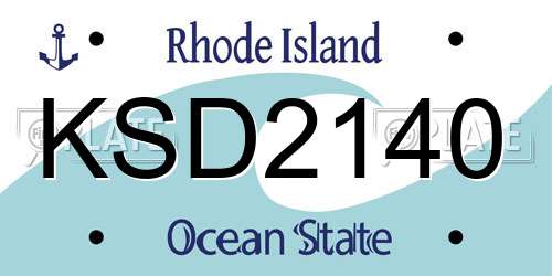 KSD2140 Rhode Island License Plate