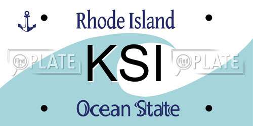 KSI Rhode Island License Plate