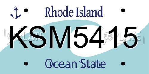 KSM5415 Rhode Island License Plate