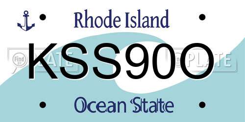 KSS90O Rhode Island License Plate