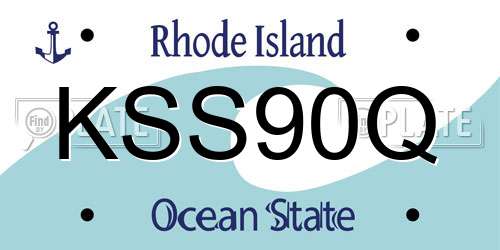 KSS90Q Rhode Island License Plate