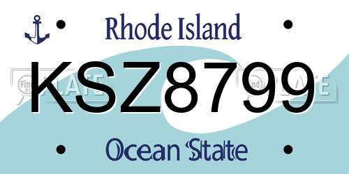 KSZ8799 Rhode Island License Plate