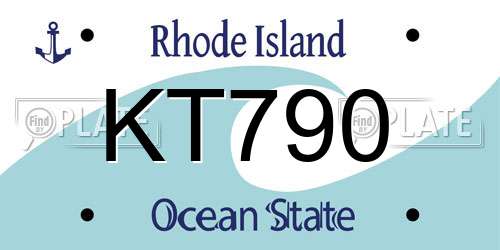 KT790 Rhode Island License Plate