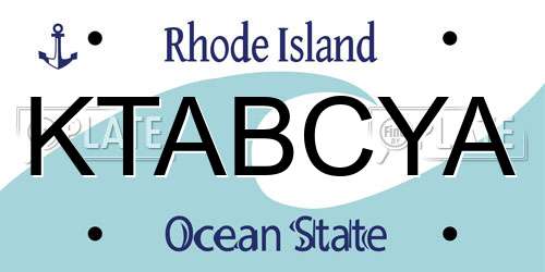 KTABCYA Rhode Island License Plate