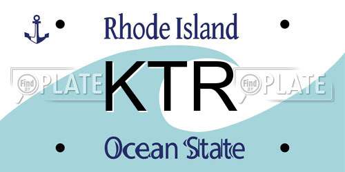 KTR Rhode Island License Plate