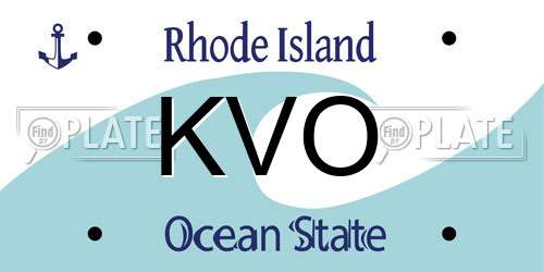 KVO Rhode Island License Plate