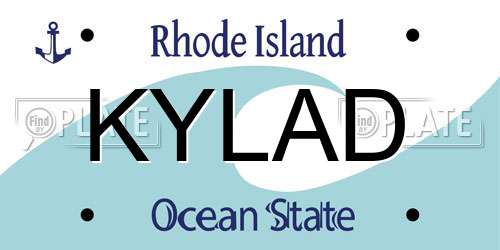 KYLAD Rhode Island License Plate