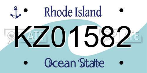 KZ01582 Rhode Island License Plate