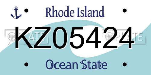 KZ05424 Rhode Island License Plate