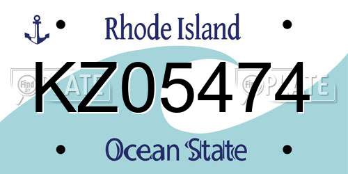 KZ05474 Rhode Island License Plate
