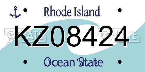 KZ08424 Rhode Island License Plate