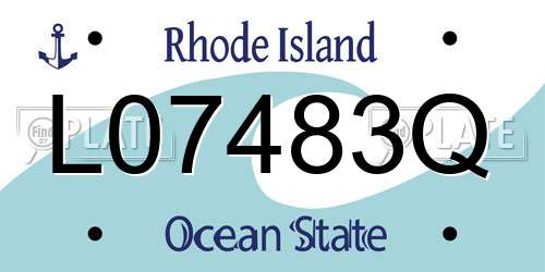 L07483Q Rhode Island License Plate
