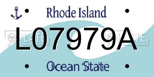L07979A Rhode Island License Plate
