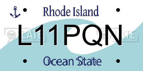 L11PQN Rhode Island License Plate
