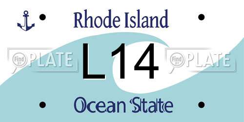 L14 Rhode Island License Plate
