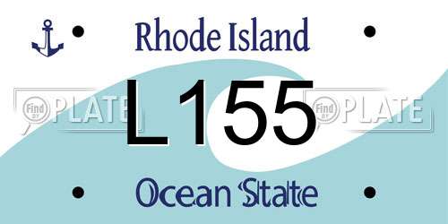 L155 Rhode Island License Plate