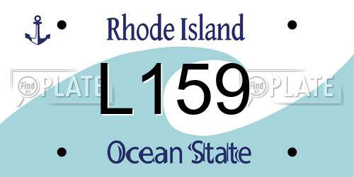 L159 Rhode Island License Plate