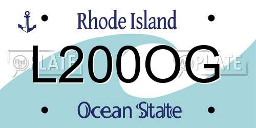 L200OG Rhode Island License Plate