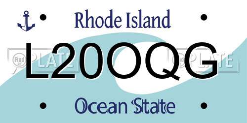 L20OQG Rhode Island License Plate