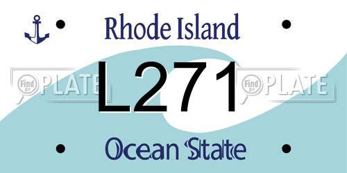 L271 Rhode Island License Plate