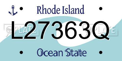 L27363Q Rhode Island License Plate