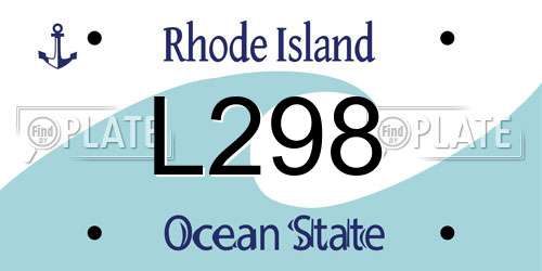 L298 Rhode Island License Plate