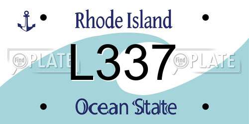 L337 Rhode Island License Plate