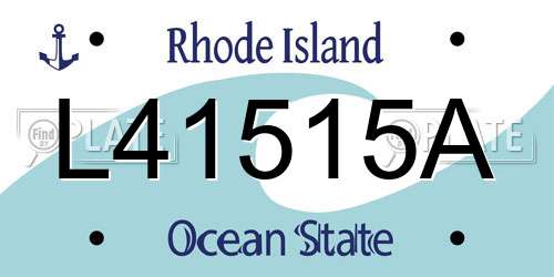 L41515A Rhode Island License Plate