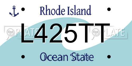 L425TT Rhode Island License Plate