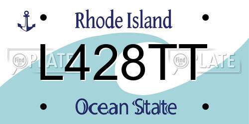 L428TT Rhode Island License Plate