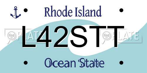 L42STT Rhode Island License Plate