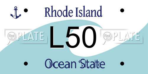 L50 Rhode Island License Plate