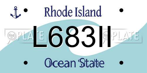 L683II Rhode Island License Plate