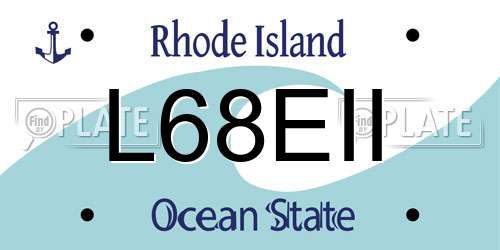 L68EII Rhode Island License Plate