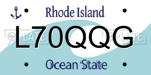 L70QQG Rhode Island License Plate