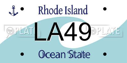 LA49 Rhode Island License Plate