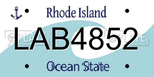 LAB4852 Rhode Island License Plate