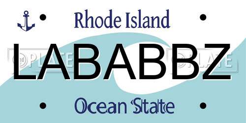 LABABBZ Rhode Island License Plate