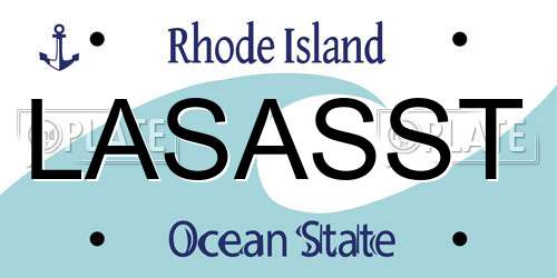 LASASST Rhode Island License Plate