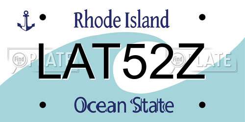 LAT52Z Rhode Island License Plate