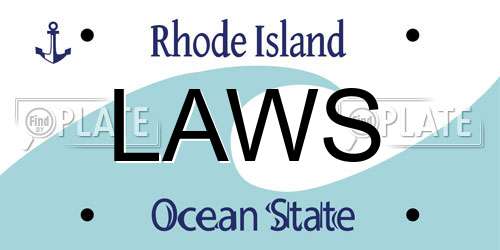 LAWS Rhode Island License Plate