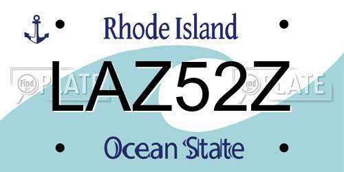 LAZ52Z Rhode Island License Plate