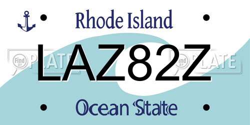 LAZ82Z Rhode Island License Plate