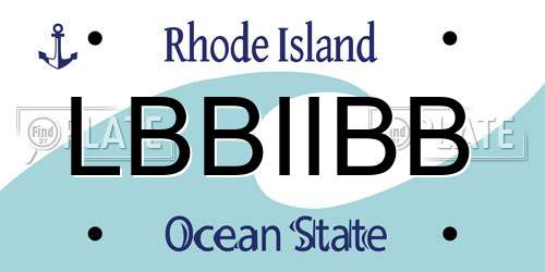 LBBIIBB Rhode Island License Plate