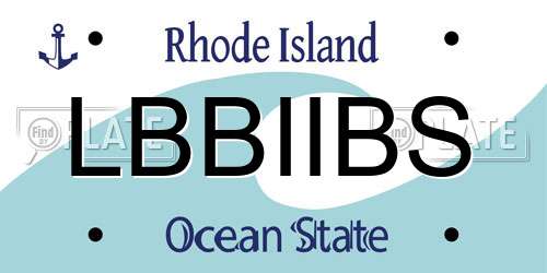 LBBIIBS Rhode Island License Plate