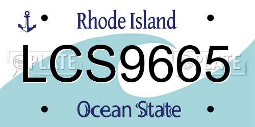 LCS9665 Rhode Island License Plate