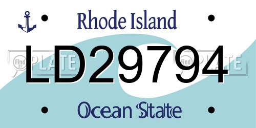 LD29794 Rhode Island License Plate