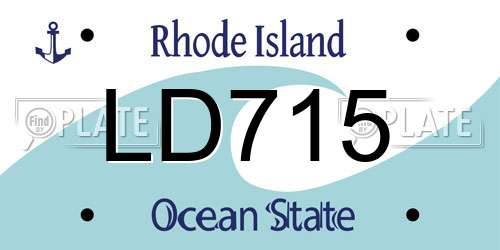 LD715 Rhode Island License Plate